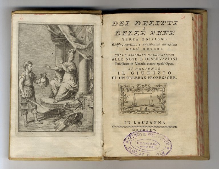 Dei delitti e delle pene. Terza edizione rivista, corretta, e …