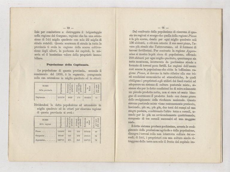 Della Capitanata e dei modi di migliorare la sua regione …