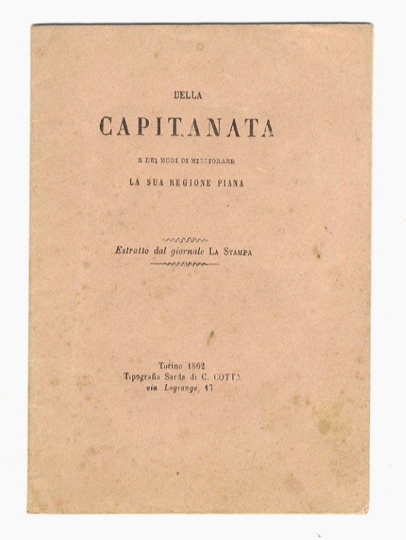 Della Capitanata e dei modi di migliorare la sua regione … | Immagine principale