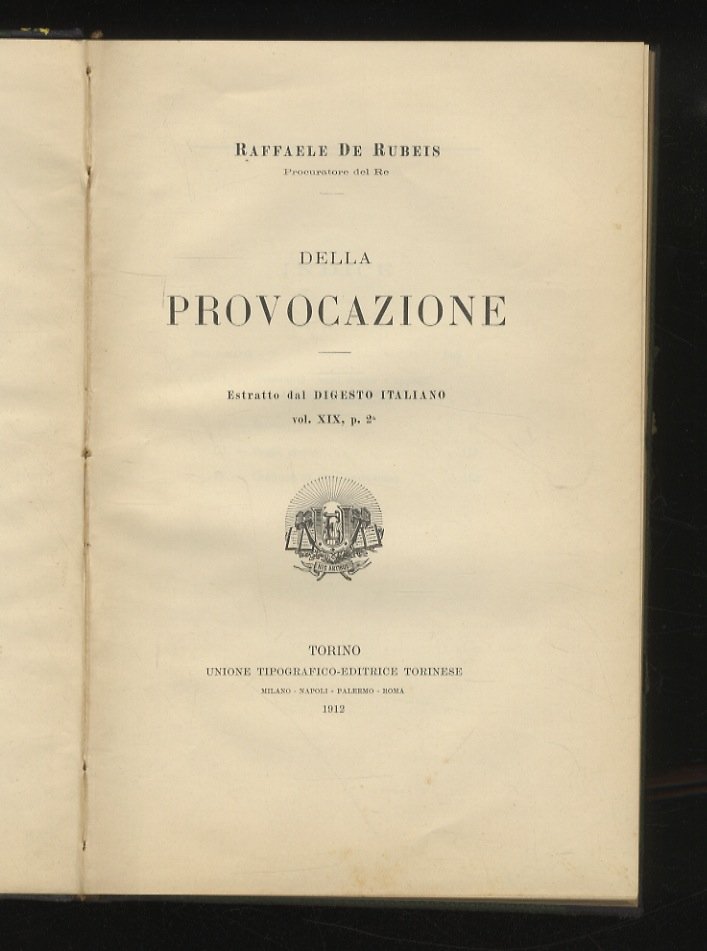 Della provocazione.