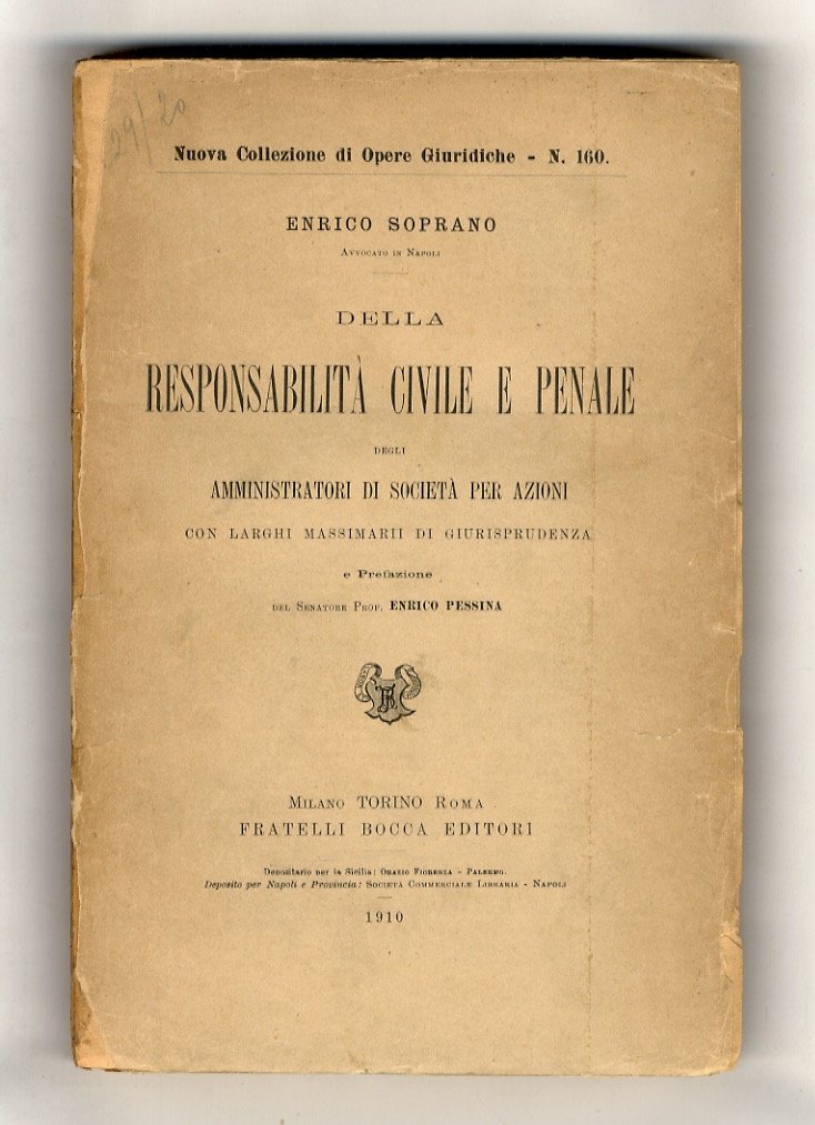 Della responsabilità civile e penale degli amministratori di Società per … | Immagine principale