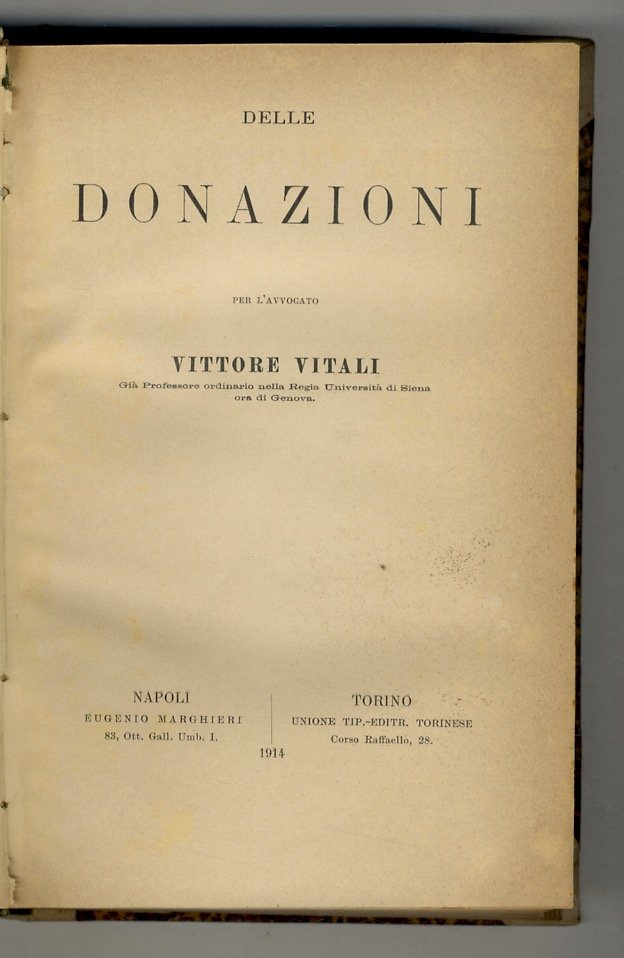 Delle donazioni.