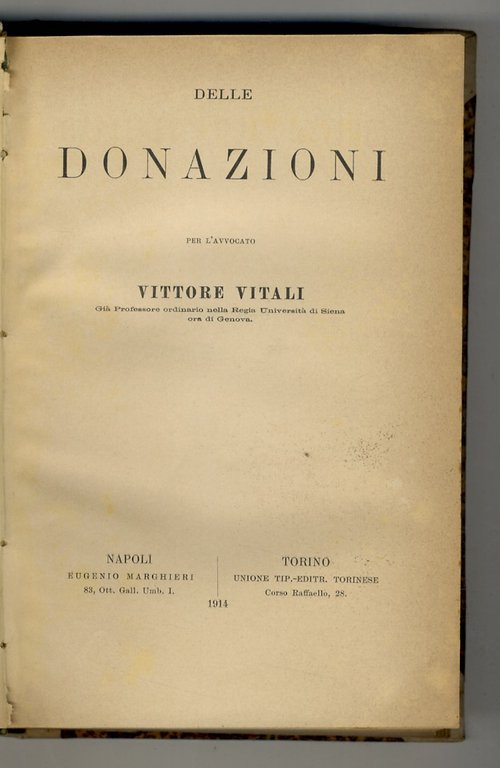 Delle donazioni.
