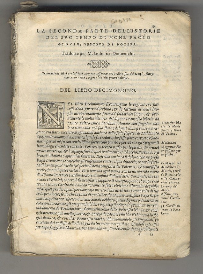 [Delle istorie di mons. Giovio. Seconda parte. Con una Selva …