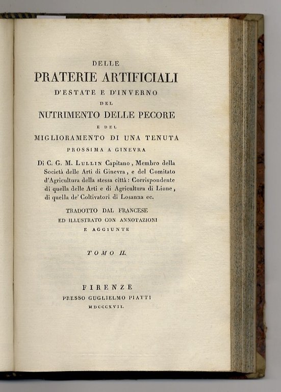 Delle praterie artificiali d'estate e d'inverno, del nutrimento delle pecore …