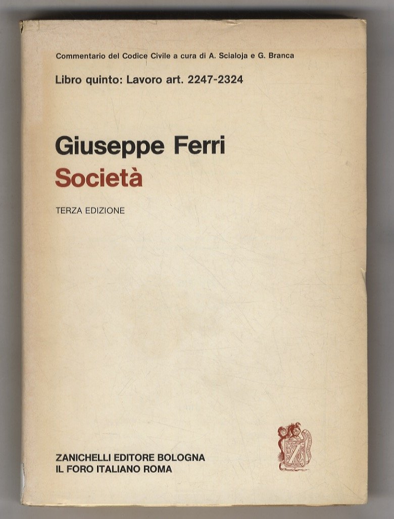 Delle società. (Disposizioni generali - Soc. semplici - Soc. in …
