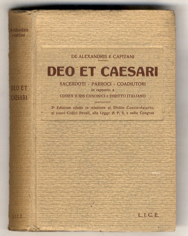 Deo et Cesari. Sacerdoti, parroci, coadiutori in rapporto al Codex …