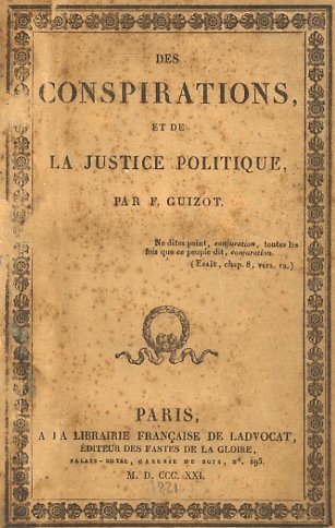 Des conspirations et de la justice politique [.] Seconde édition.