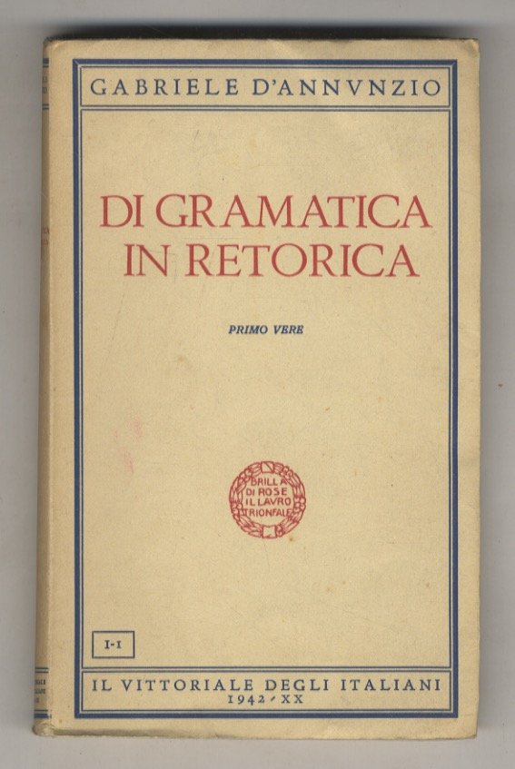 Di gramatica in retorica. Primo vere. | Immagine principale