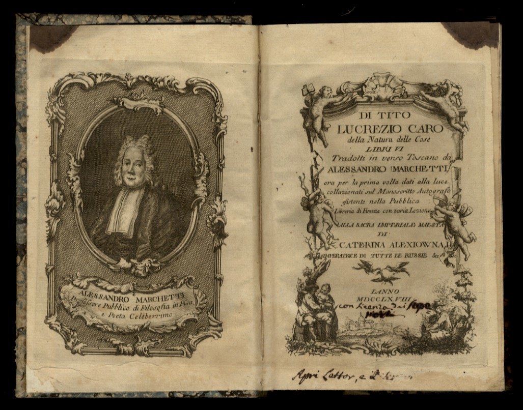 Di Tito Lucrezio Caro Della natura delle cose libri VI …
