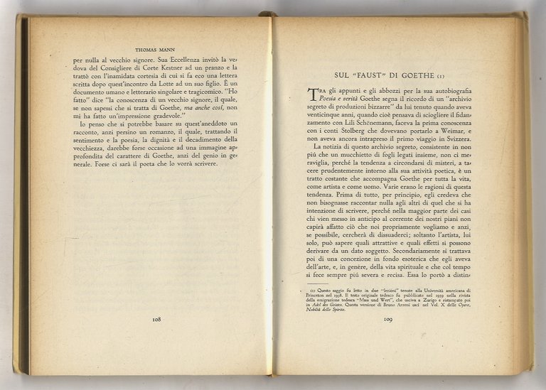 Dialogo con Goethe. A cura di Lavinia Mazzucchetti.