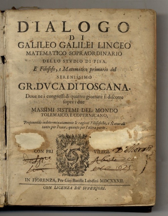 Dialogo di Galileo Galilei Linceo matematico sopraordinario dello Studio di …