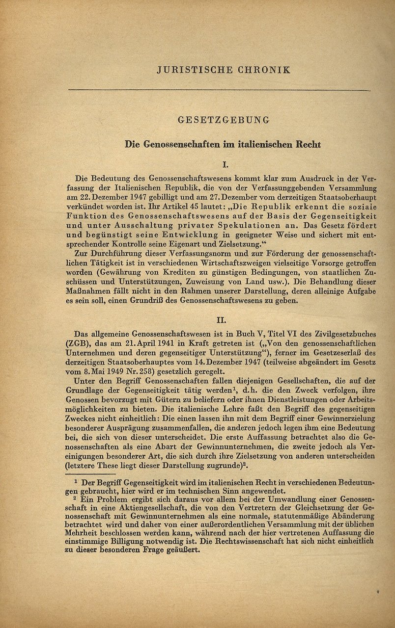 Die Genossenschaften im italianischen Recht.