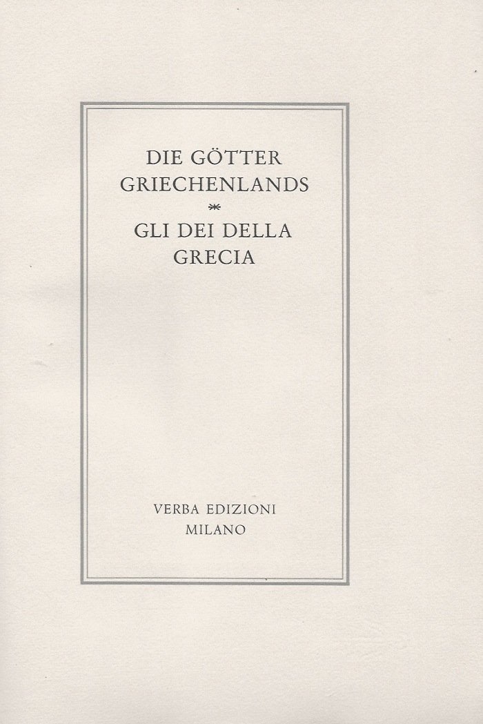 Die Götter Griechenlands - Gli Dei della Grecia. | Immagine principale