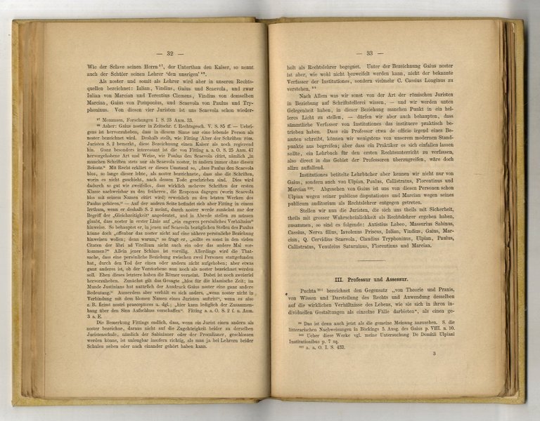 Die Rechtslehrer und Rechtsschulen im Römischen Kaiserreich.