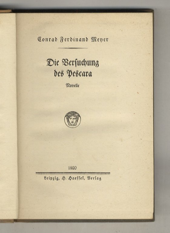 Die Versuchung des Pescara [La tentazione di Pescara]. Novelle.