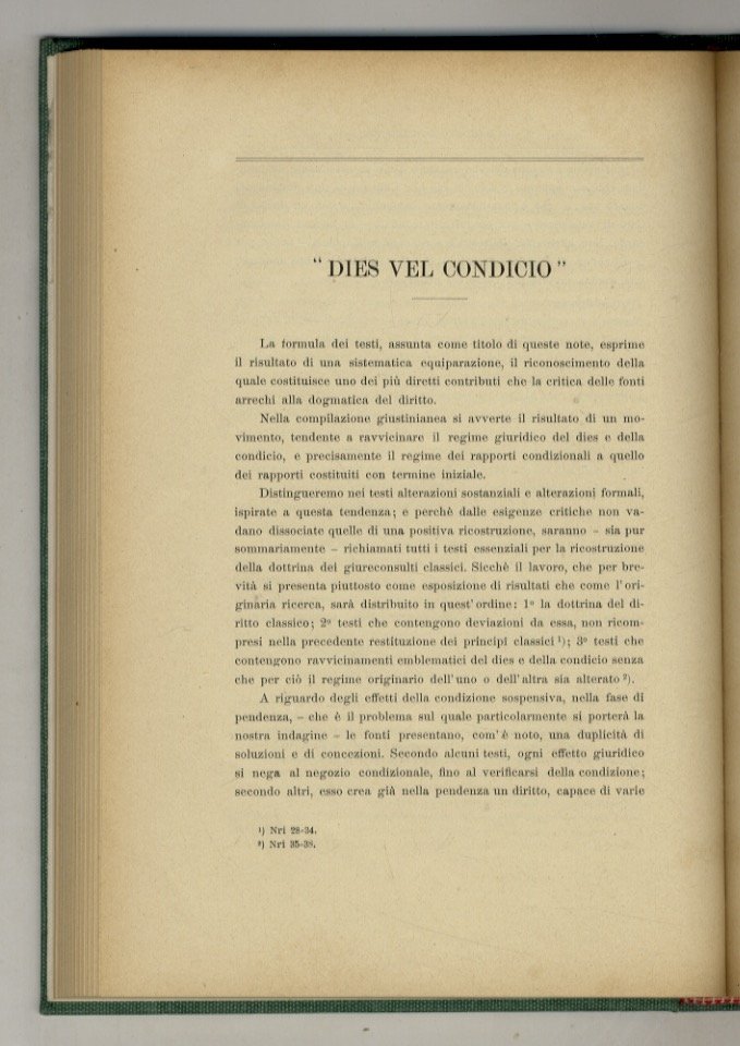 Dies vel condicio. (In: "Bullettino dell'Istituto di Diritto Romano «Vittorio …
