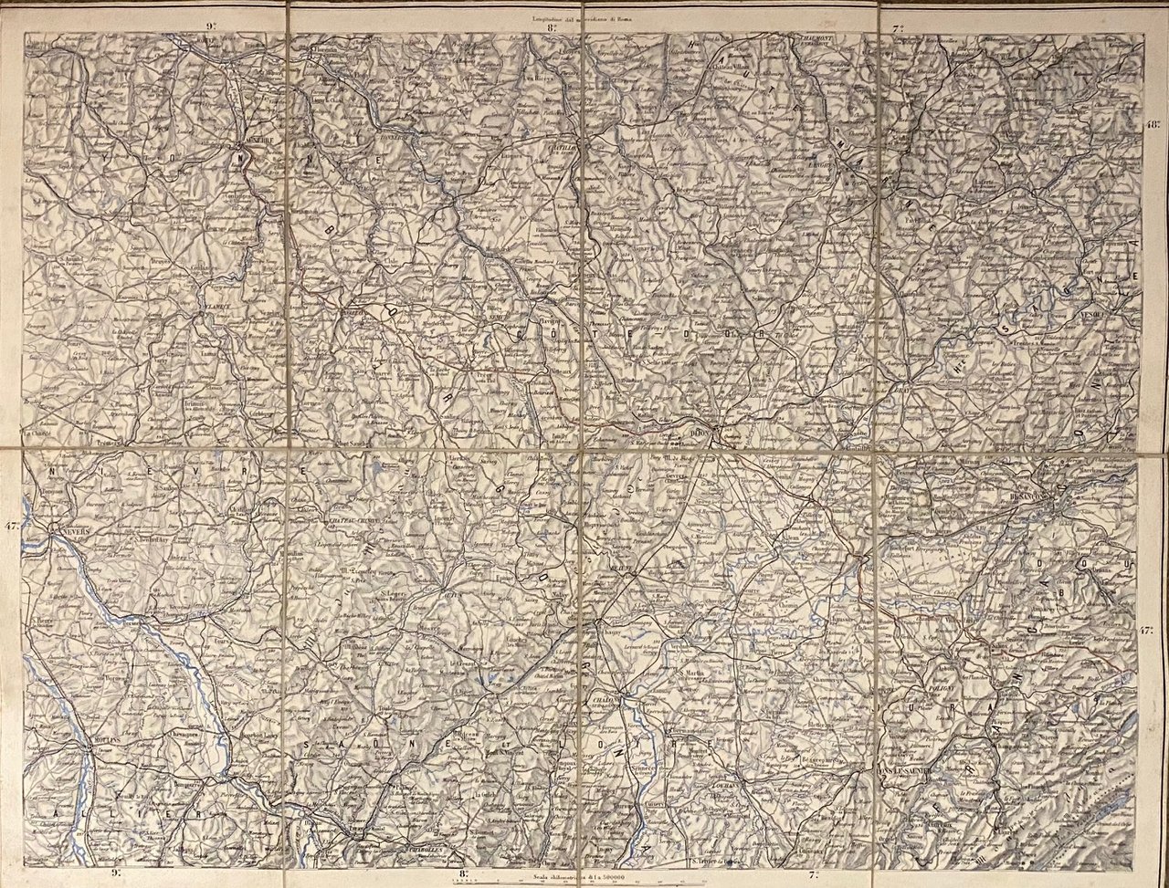 Dijon. Carta topografica intelata di cm. 39 x 50, in … | Immagine principale