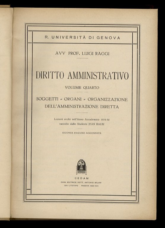 Diritto amministrativo. Volume II: L'amministrazione indiretta locale e la sua …