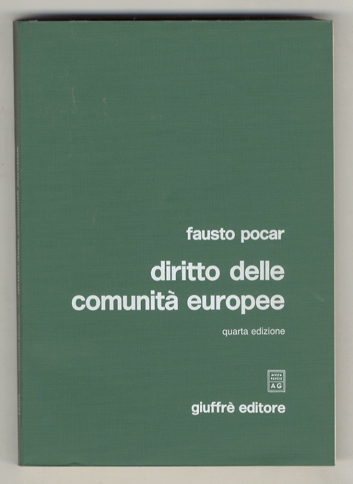 Diritto delle comunità europee. Quarta edizione. | Immagine principale