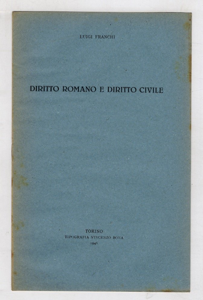Diritto romano e diritto civile.