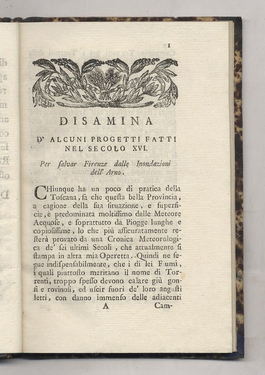 Disamina d'alcuni progetti fatti nel secolo XVI per salvar Firenze …