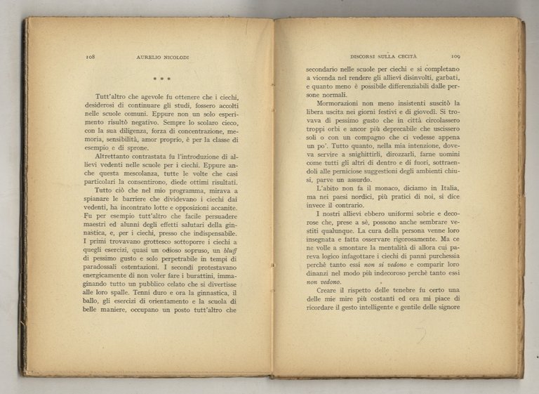 Discorsi sulla cecità.