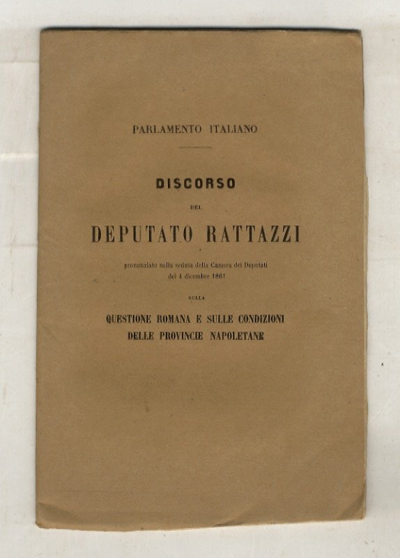 Discorso del deputato Rattazzi pronunziato nella seduta della Camera dei …