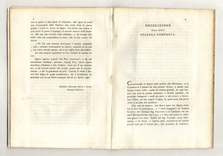 Disegno di una stadera composta inventata da Giuseppe Pase coll'esame … | Immagine Gallery 2