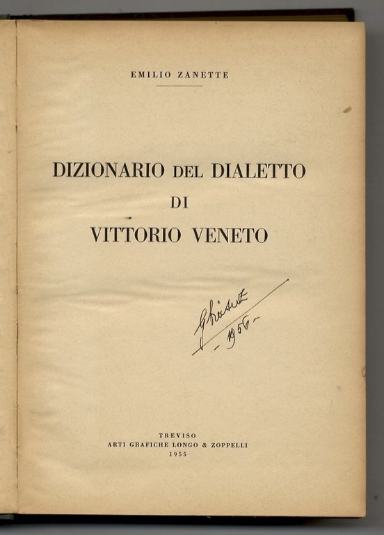 Dizionario del dialetto di Vittorio Veneto.