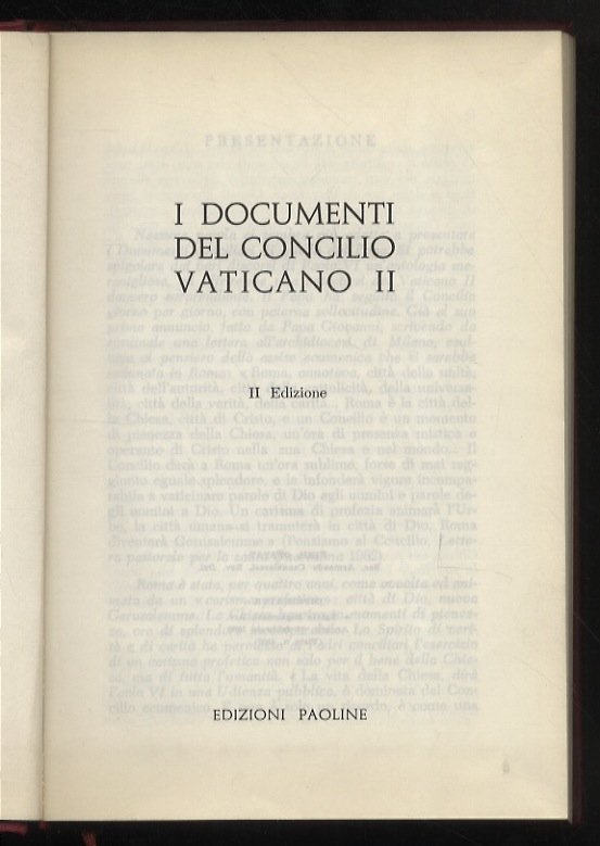 DOCUMENTI (I) del Concilio Vaticano II. II edizione.
