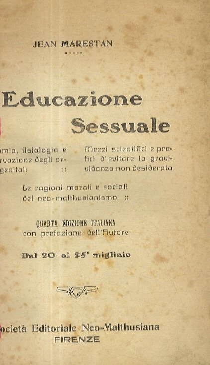 Educazione sessuale. [.] Mezzi scientifici e pratici d'evitare la gravidanza … | Immagine principale
