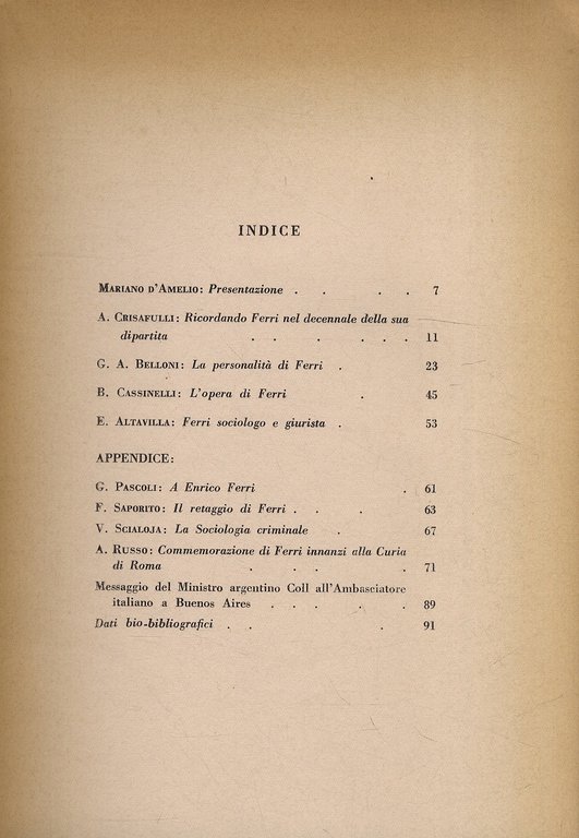 Enrico Ferri e la scienza penale italiana. Pagine di Enrico …