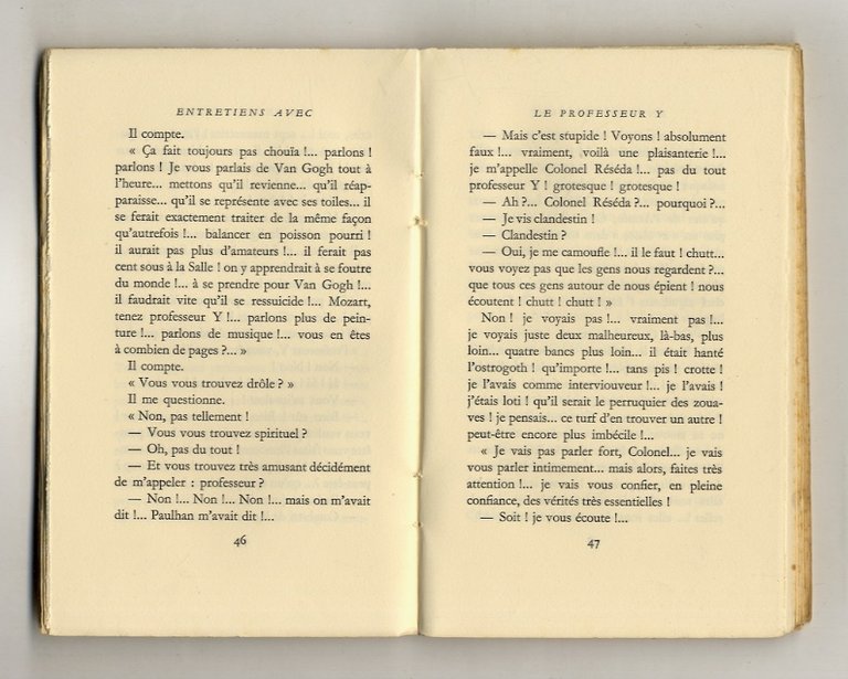 Entretiens avec le Professeur Y.