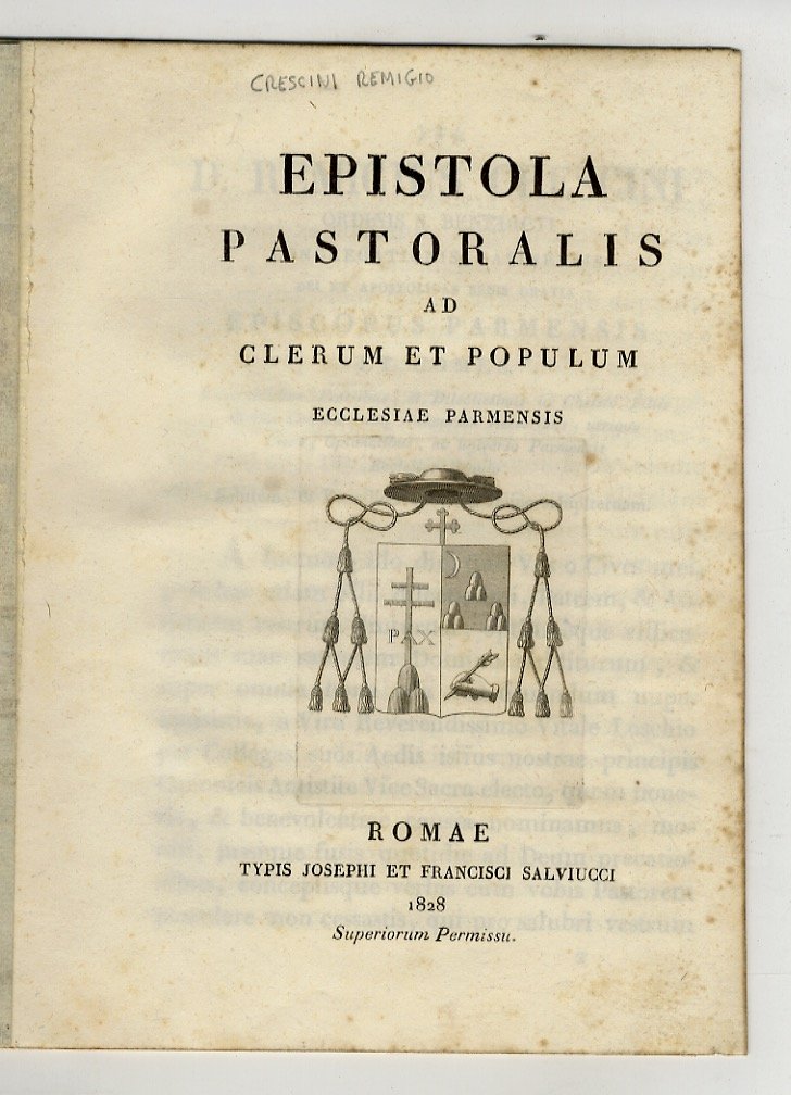 Epistola pastoralis ad clerum et populum Ecclesiae parmensis.