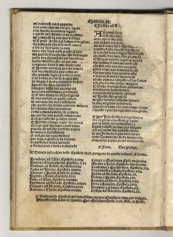 Epistole del famosissimo Ovidio vulgare in octava rima.