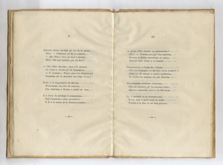 Er morto de campagna e la serenata, sonetti.