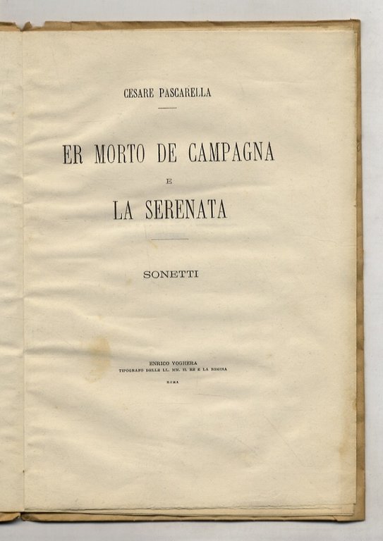 Er morto de campagna e la serenata, sonetti.