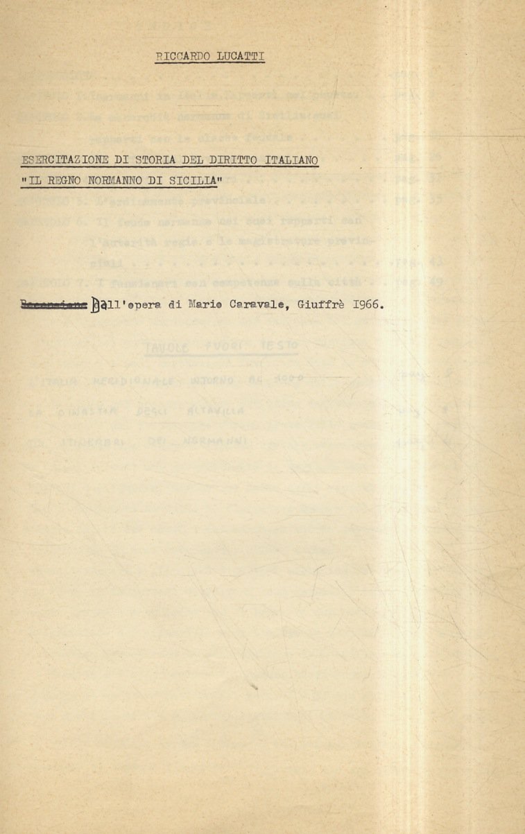 Esercitazione di storia del diritto italiano “Il Regno Normanno di …