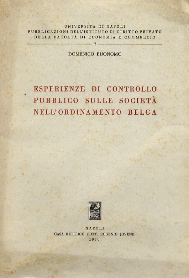 Esperienze di controllo sulle società nell'ordinamento belga.
