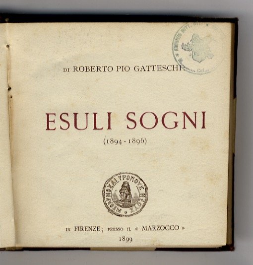 Esuli sogni (1894-1896).