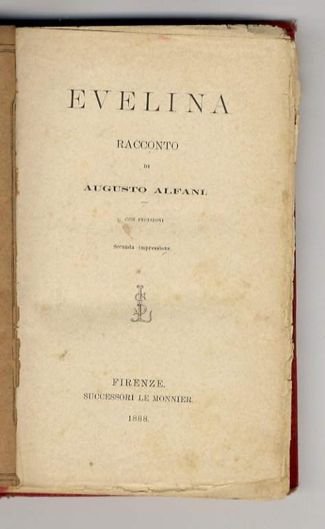 Evelina. Racconto. Con incisioni. Seconda impressione.