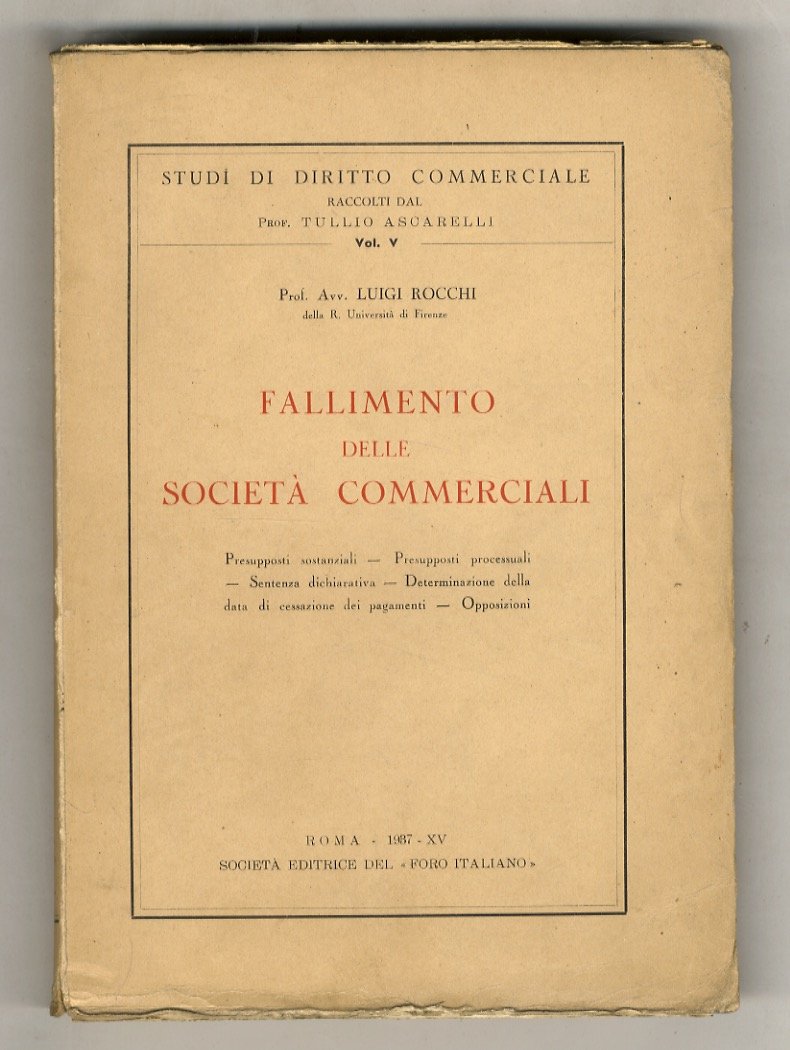 Fallimento delle società commerciali. Presupposti sostanziali. Presupposti processuali. Sentenza dichiarativa. …