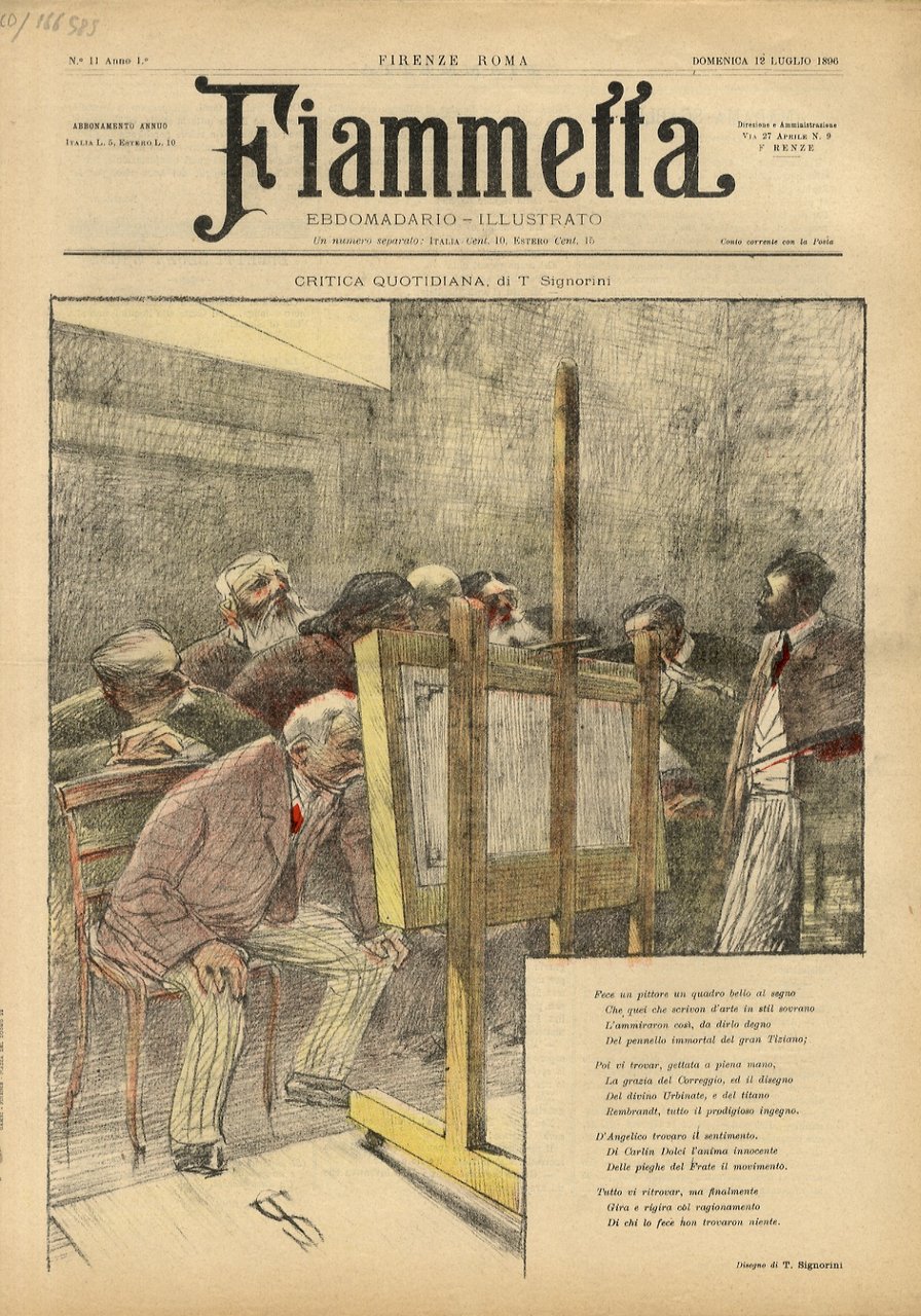 FIAMMETTA. Ebdomadario illustrato. Anno 1. N. 11. Domenica 12 luglio …