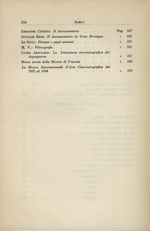 FILM (IL) del dopoguerra. 1945-1949.