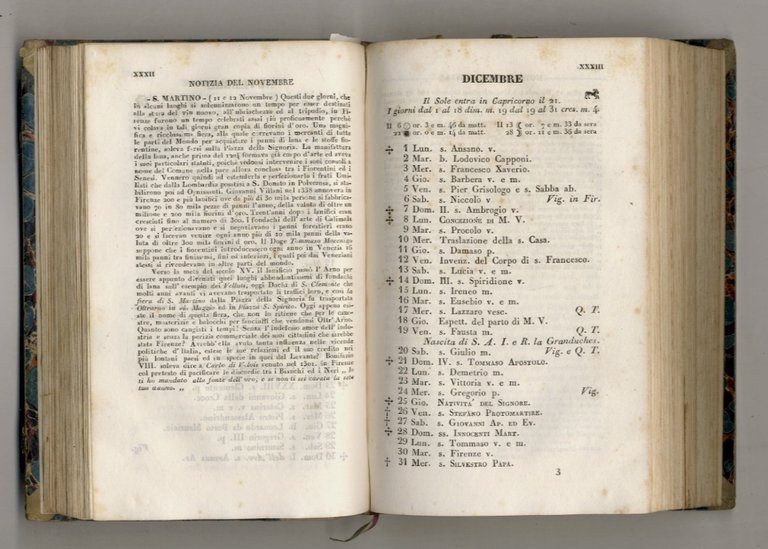 FIORENTINO (IL) istruito. Calendario per l'anno bisestile 1844 [- 1845 …