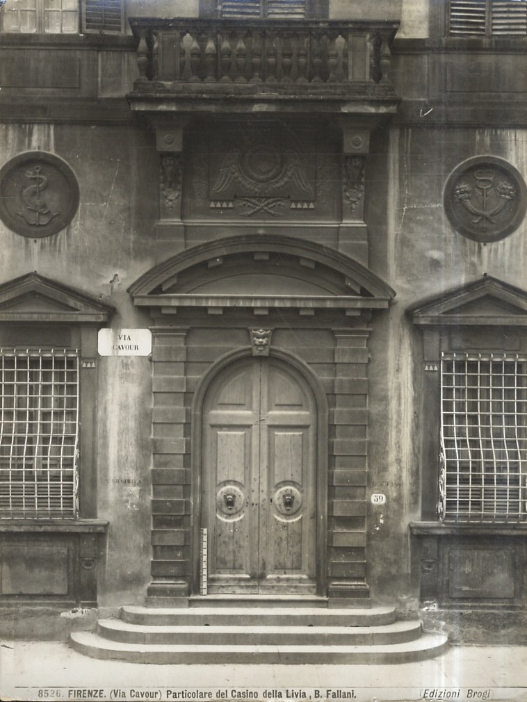 Firenze. (Via Cavour). Particolare del Casino della Livia, B. Fallani.