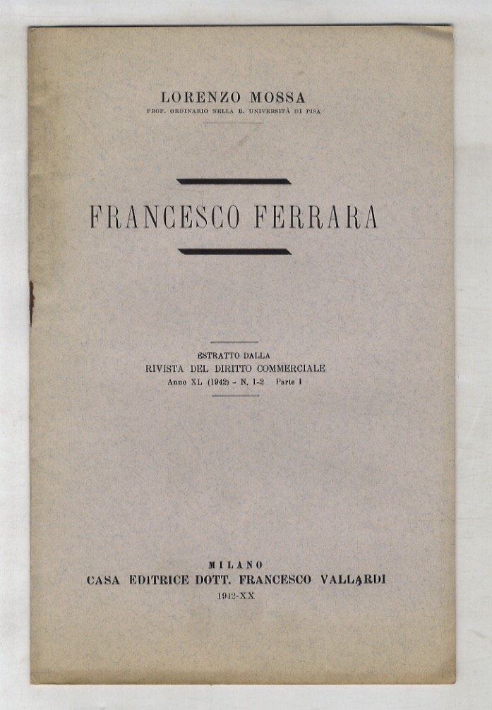 Francesco Ferrara. (Necrologio).