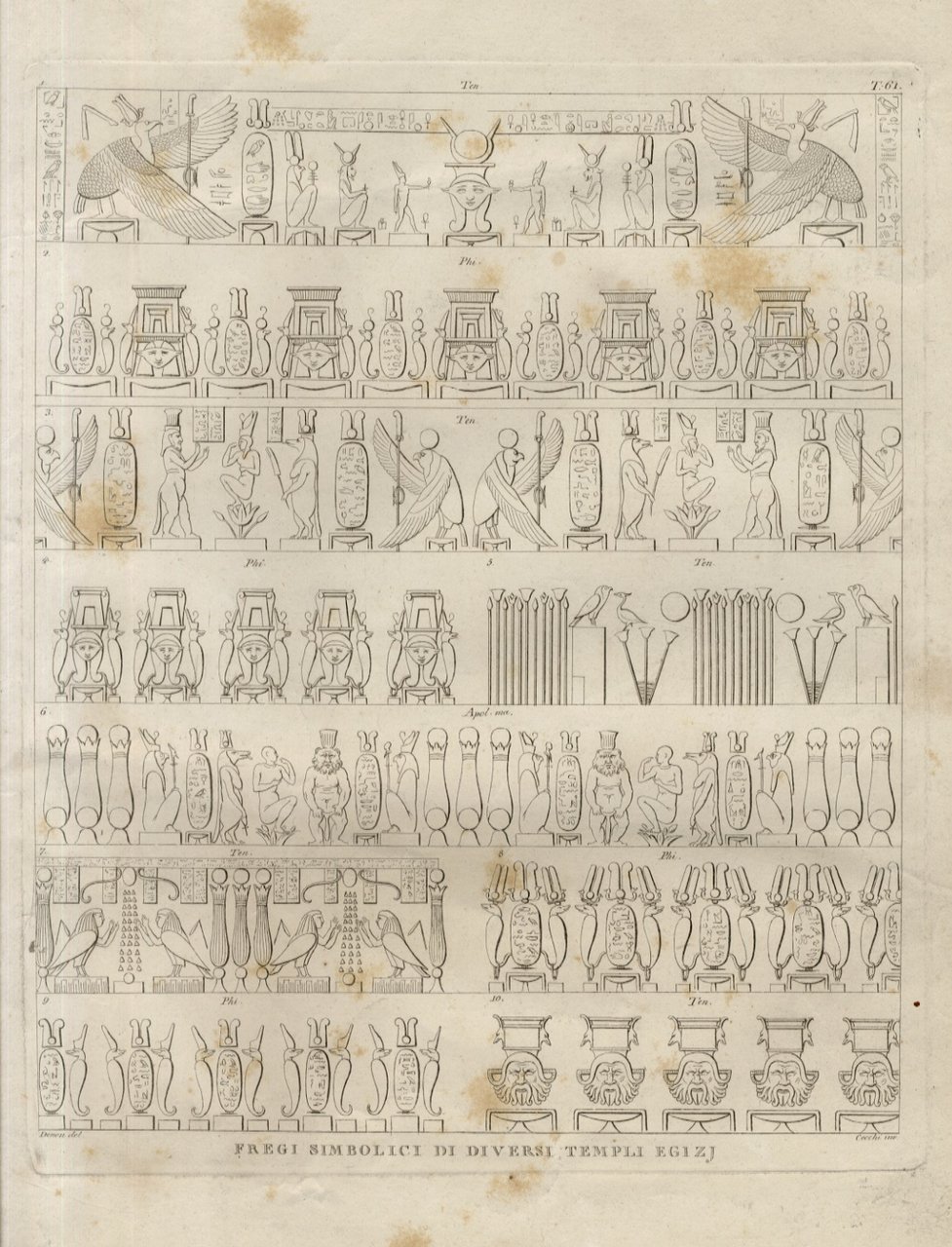 FREGI simbolici di diversi templi egizj.