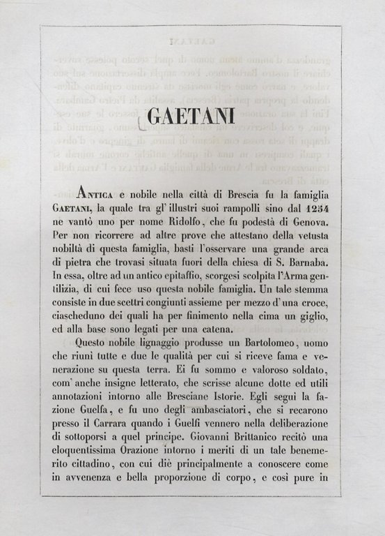 GAETANI di Brescia.